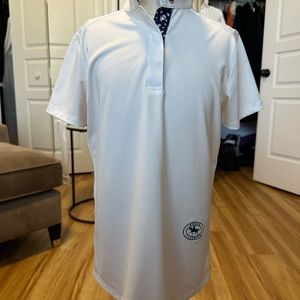 Essex Classics girls Talent Yarn equestrian show shirt. Short sleeves, white, L